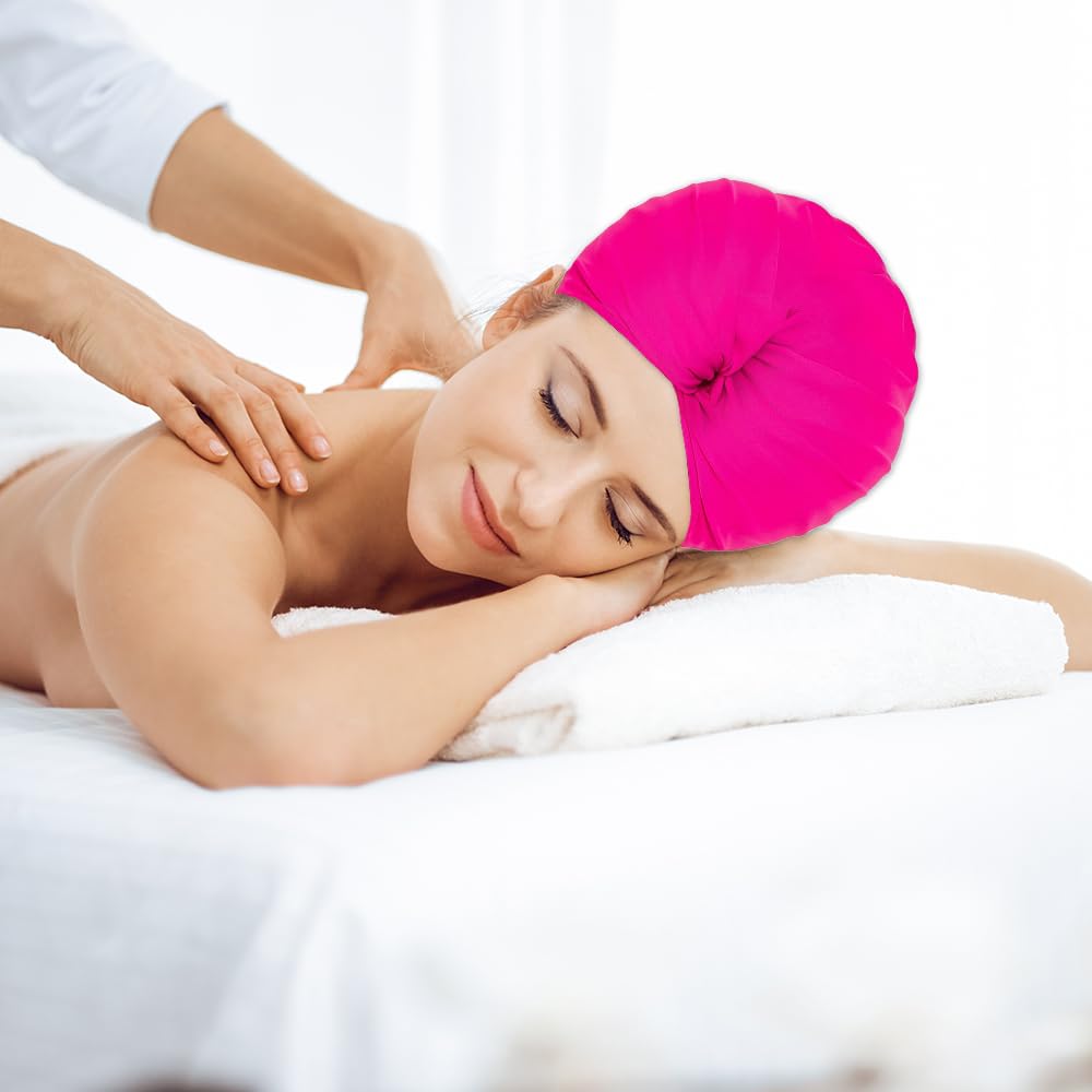 Mizikuu Badekappe Damen 2er Set - Rutschfeste Schwimmhaube Für Lange Haare