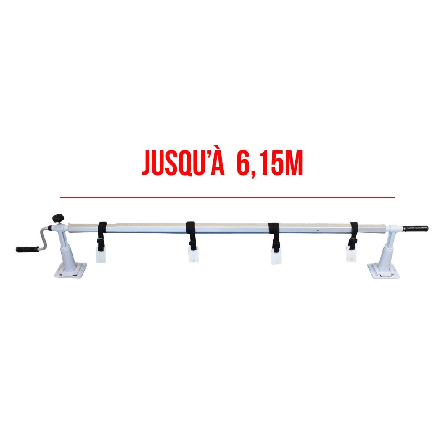 Linxor - Enrouleur de bâche à Bulles pour Piscine Hors Sol Extensible de 1.37m à 6.15m avec Pinces
