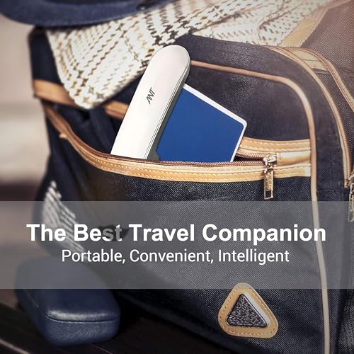 Image of ANT Digital Luggage Scale 50kg - Portable High-Precision Travel Weight Scale with Backlit LCD, Strap Hook, Tare & Unit Switch - Ideal for Flights, Suitcases, Parcels - White