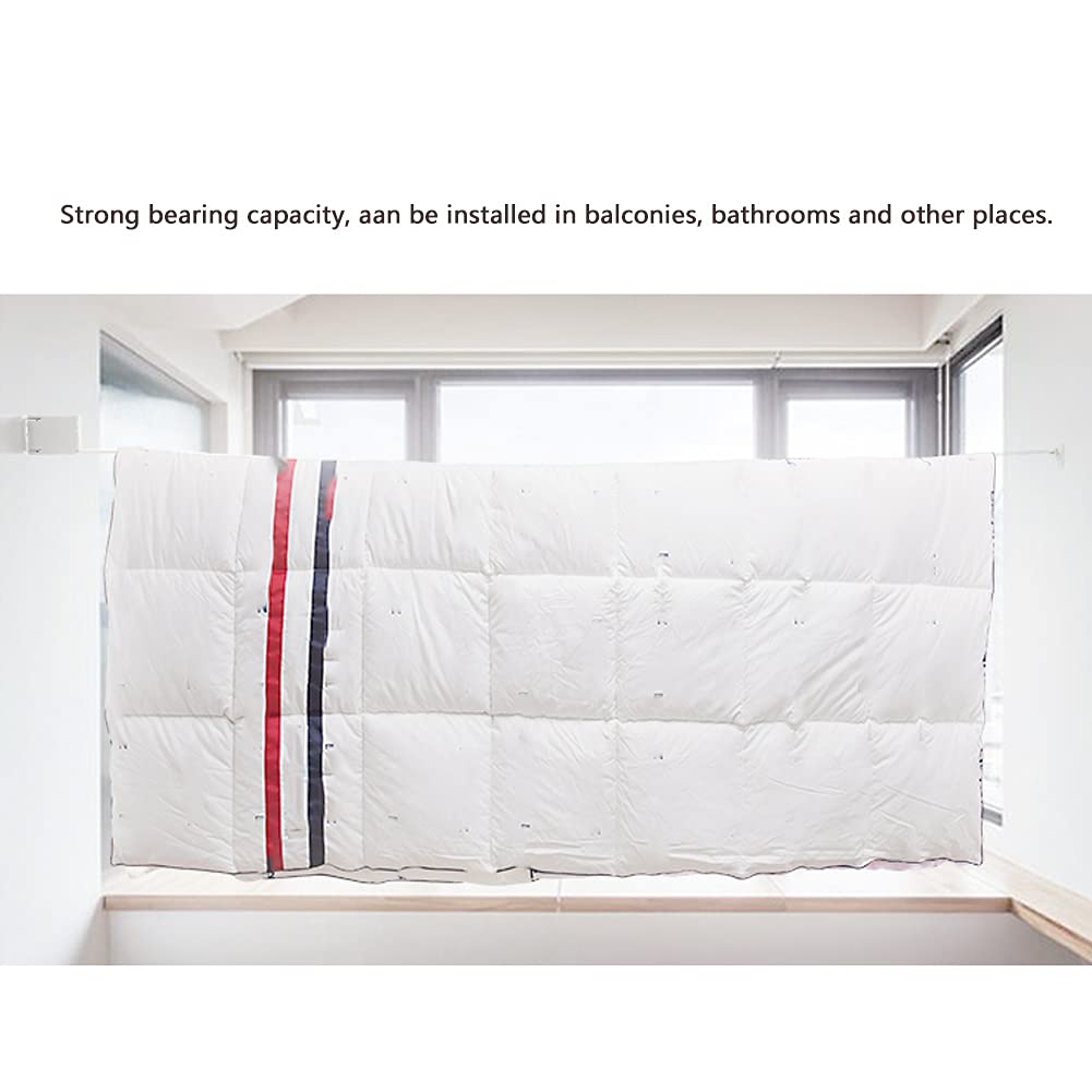 Tendedero para Colgar En La Pared del Hogar De 13 Pies, Cuerda Telescópica Retráctil para Tendedero, Tendedero para Interiores Y Exteriores, para Colgar Ropa Seca Y Húmeda