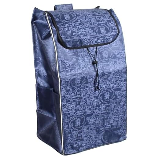 1/2 bolsas de repuesto para carritos – 72 L – Bolsa de repuesto para carritos de mano, bolsa de repuesto con bolsillo lateral, tela Oxford bolsa de almacenamiento impermeable, 37,5 × 28,5 × 67 cm