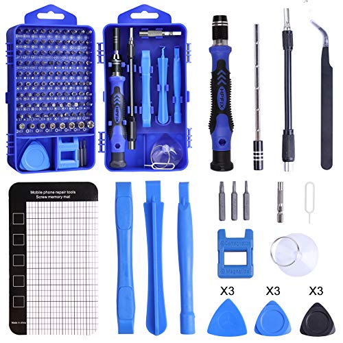 Professional Computer Repair Tool Kit, HPFIX 122 in 1 Precision Magnetic Screwdriver Set Electronics Repair Tool Kit for Cellphone, Laptop, Tablet, Cameras, Xbox Controller