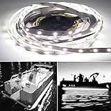Seapon Pontoon Boat Light, Marine Led Light Strip for Duck Jon Bass Boat Sailboat Kayak Led Flex Lighting for Boat Deck Light Accent Light Courtesy Interior Lights Fishing Night, White,12v, 5m(16.4ft)