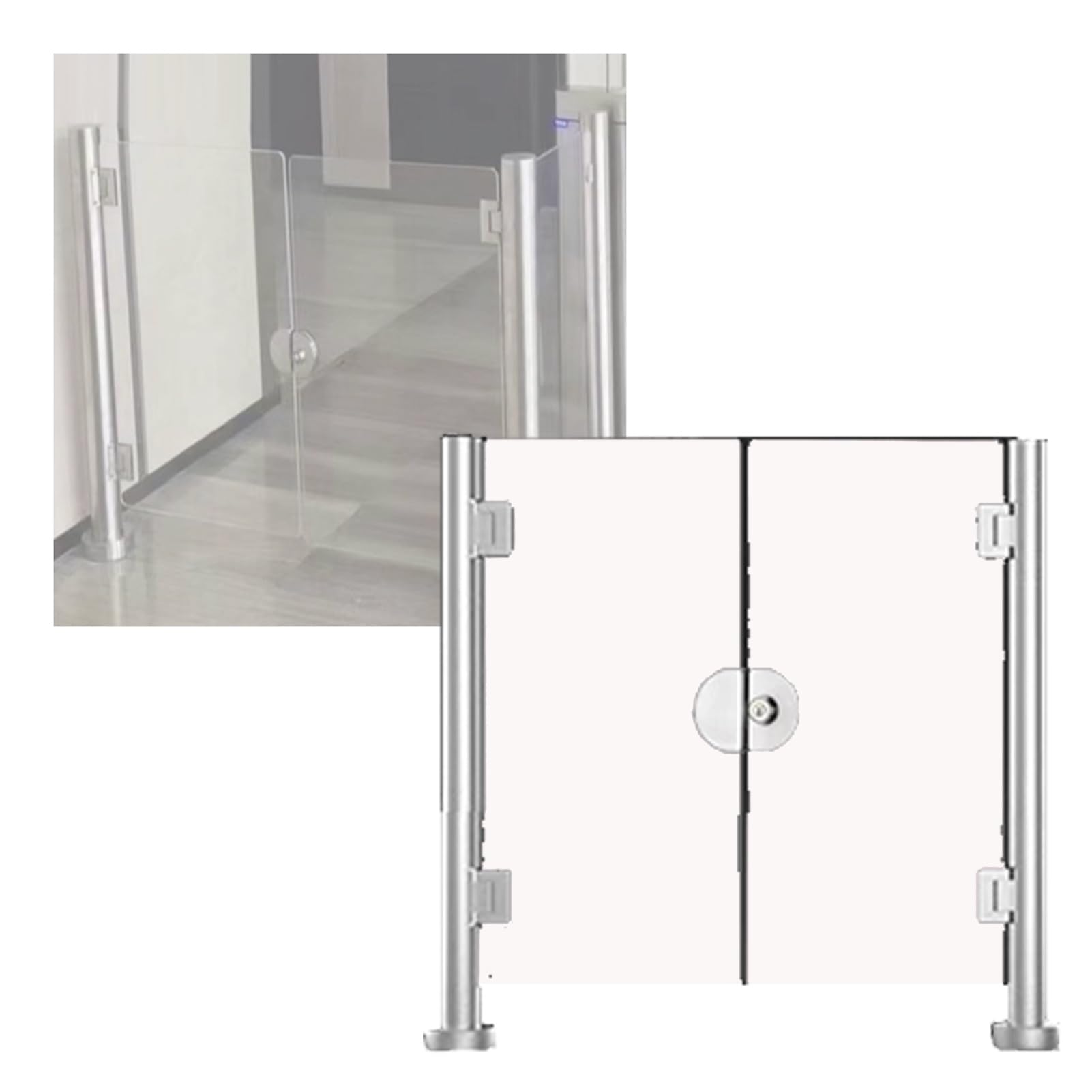 Puerta batiente de seguridad de metal para entradas, oficinas y uso industrial, control de acceso fiable, diseño seguro y duradero