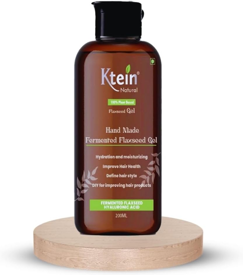 Natural 100% Plant Based Fermented Flaxseed Gel | Hand-Made | Omega3 | Frizzy Free Hair | Define Hair Style | Hyaluronic Acid & Fermented Rice Water