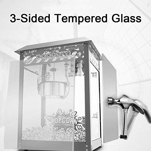 AY HEATER Kommerzielle Popcorn Popper Maschine mit Deckel, 1300 W Elektrischer Popcornmaschine, mit Schaufel und… – Bild 3