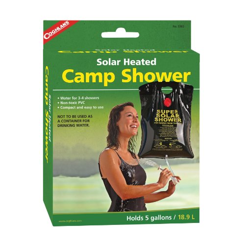 Coghlan's Solar Heated Camp Shower, 5-Gallon, Black