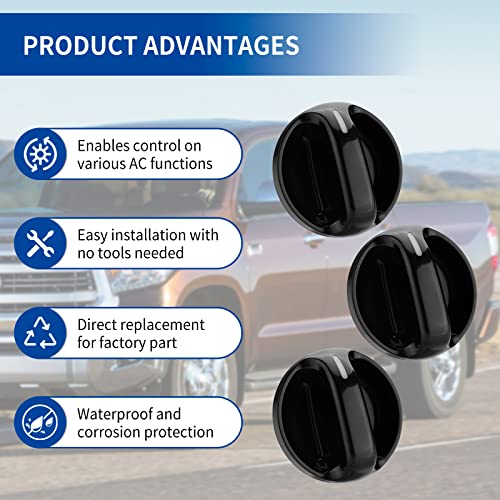 Ac Climate Control Knobs Fits For Toyota Tundra - Air Conditioner Heater Control Switch Knob For 99 00 01 02 03 04 05 06 Toyota Tundra, Replacement For The Part# 55905-0C010, Pack Of 3 #TOP3