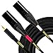 Mogami GOLD 3.5-2XLRM-03 Stereo Audio Y-Adapter Cable, 3.5mm TRS Plug to Dual XLR-Male Plugs, Gold Contacts, Straight Connectors, 3 Foot