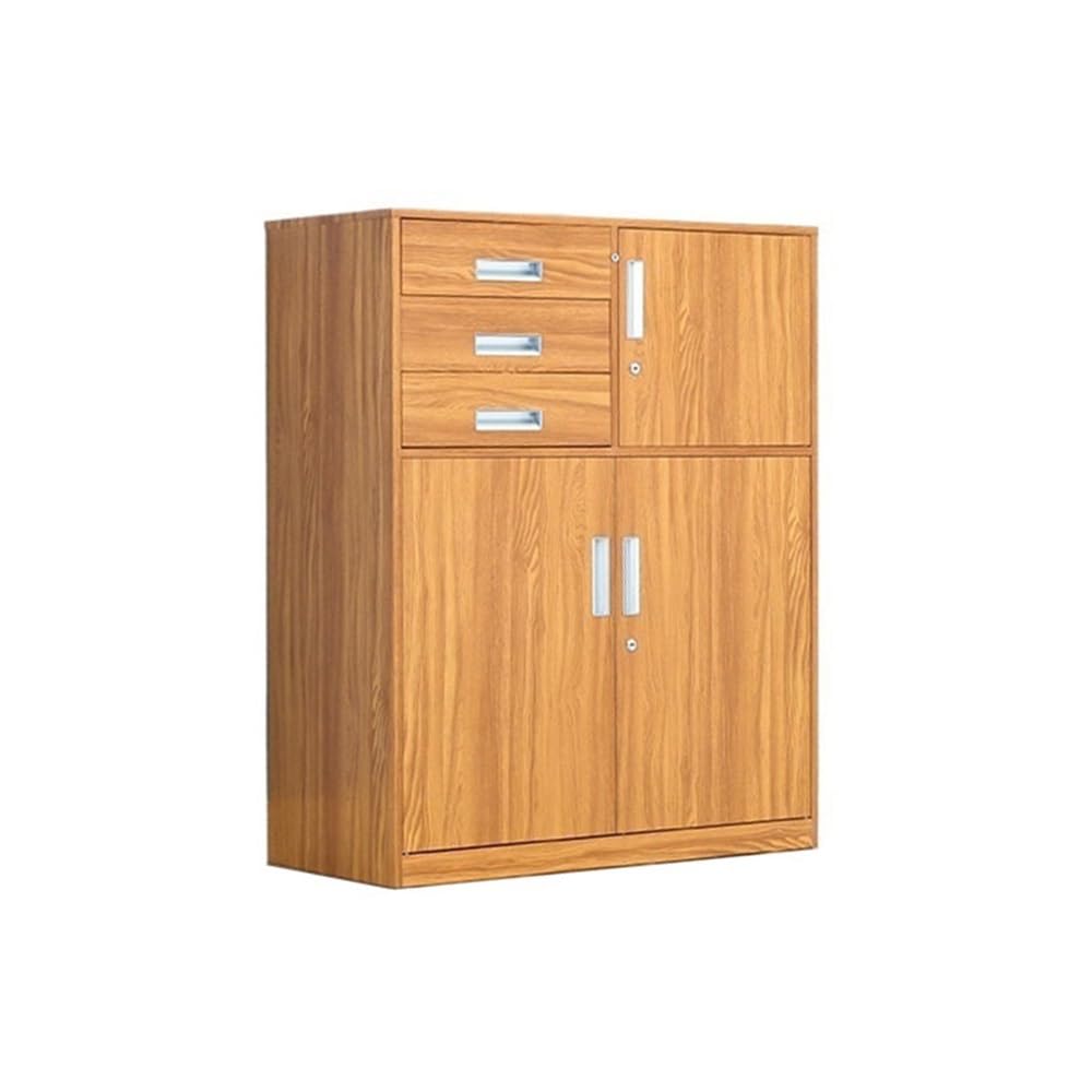 Aioneer Natural File Cabinet Multifunctional Office File Cabinet Large Capacity Three-Drawer File Data Storage Cabinet 1 Iron Household Storage Cabinet Filing Cabinet