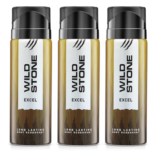 Image of Wild Stone Excel Deodorant for Men, Pack Of 3 (200ml Each) | Best Deo for Office | A Long-Lasting Body Spray for Men | Excel Body Spray with Woody Fragrance