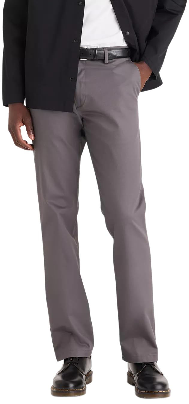 Dockers Men's Magnet Straight Fit Signature Lux Cotton Stretch Khaki Pant, 36W X 30L