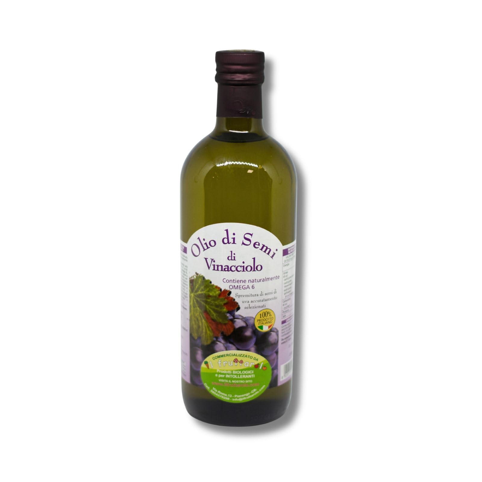 Olio Di Vinacciolo Italia - 3 X 1 L - RICCO DI OMEGA 6 - ANTIOSSIDANTE - PRODOTTO ITALIANO - VEGAN - IDEALE ANCHE PER MASSAGGI