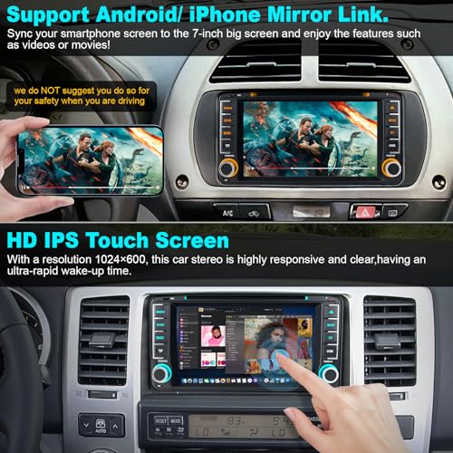 Radio para auto con pantalla de 7 pulgadas y CD/DVD miniatura 6