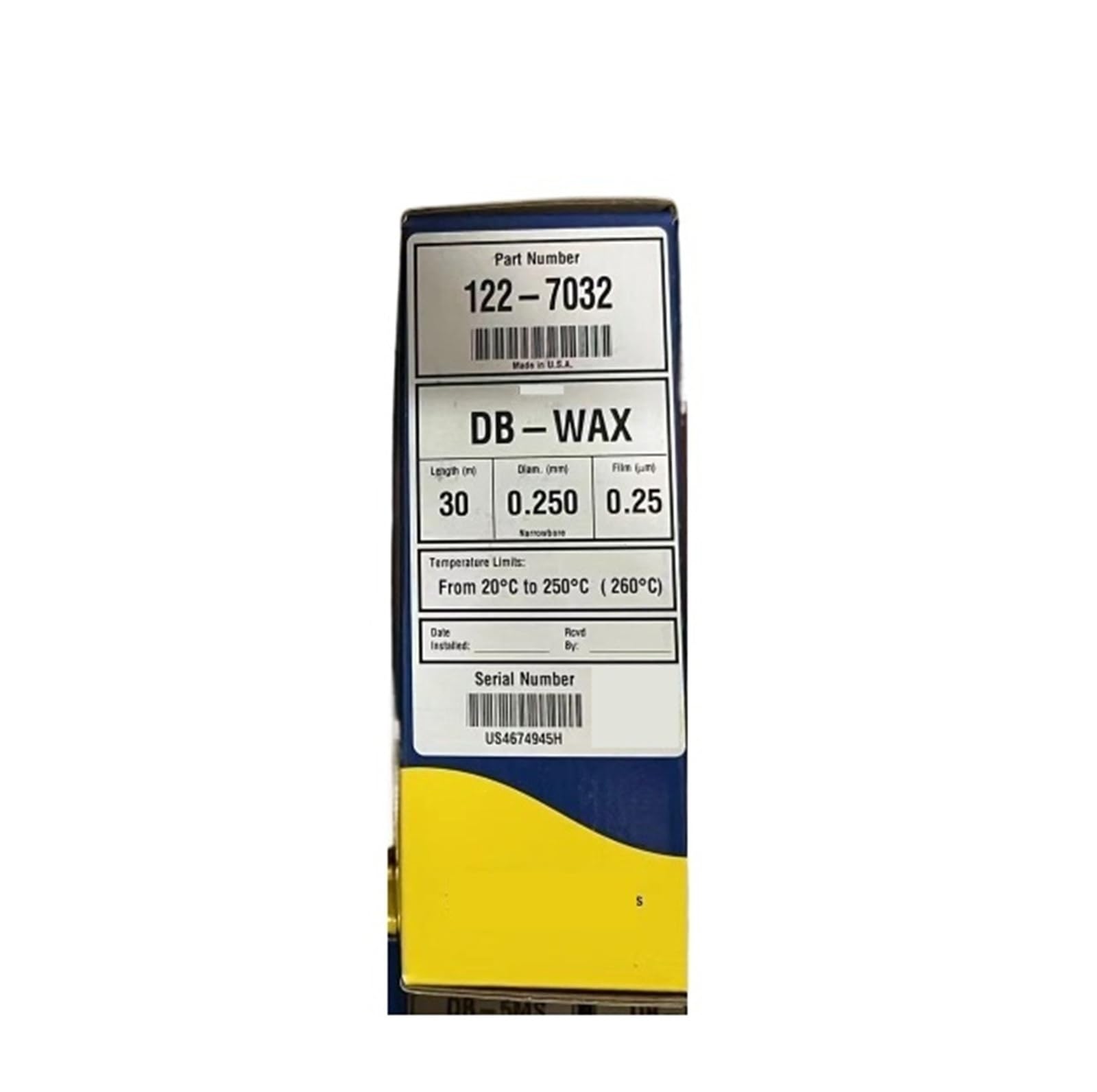 Colonna for cromatografia 122-7032 for applicazioni chimiche