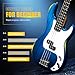 GLARRY Full Size Electric Bass Guitar Beginner Kit 4 String Exquisite Basswood Bass with 20W AMP, Cable, Strap, Bag and Accessories (Transparent Blue, 39