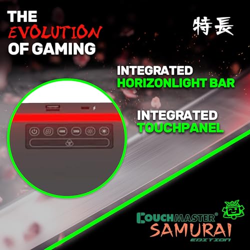 Image of Couchmaster CYCON Samurai Edition with HORIZONLIGHT Bar, Ultimate Ergonomic USB-Hub Gaming Lap Desk for Couch and Bed, Compatible with All Keyboards and Mouse /Mice, Laptops, PCs, PS4 /5, Xbox