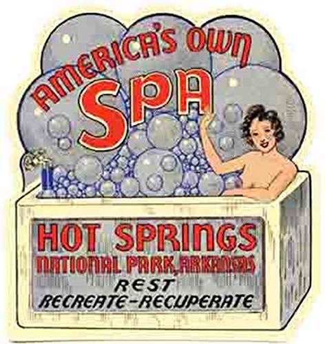Hot Springs National Park Arkansas Vintage Decal Sticker - America's Own Spa Souvenir Design