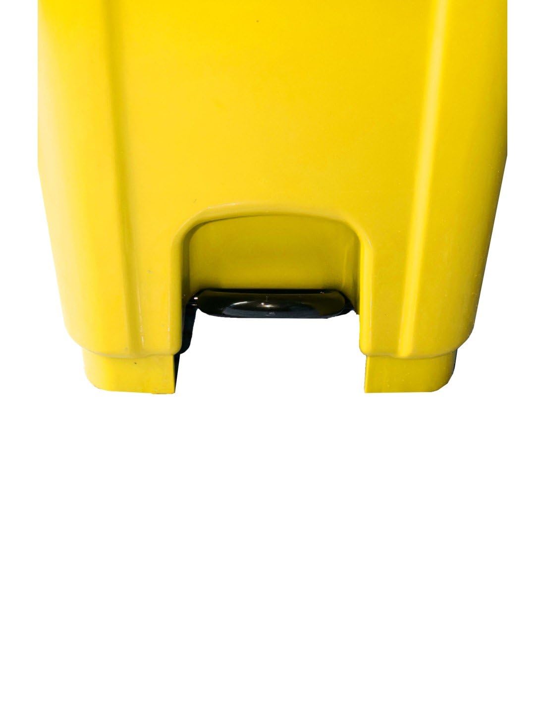 JARDIN202 - Cubo de Basura 120 Litros con Pedal y Ruedas | Contenedor de Basura Robusto con PEDAL | 120 L (Amarilla)