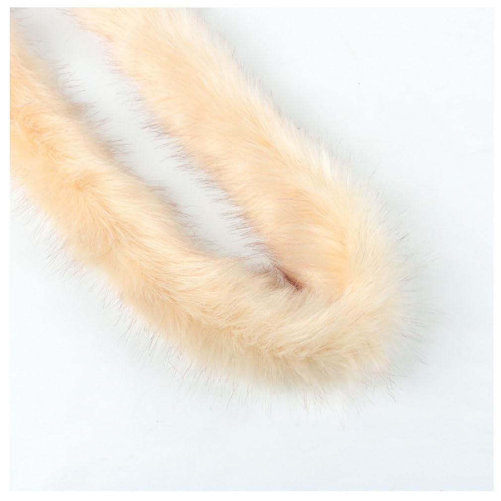 Ruban en fausse fourrure beige anti-effilochage pour réparer et embellir la couture