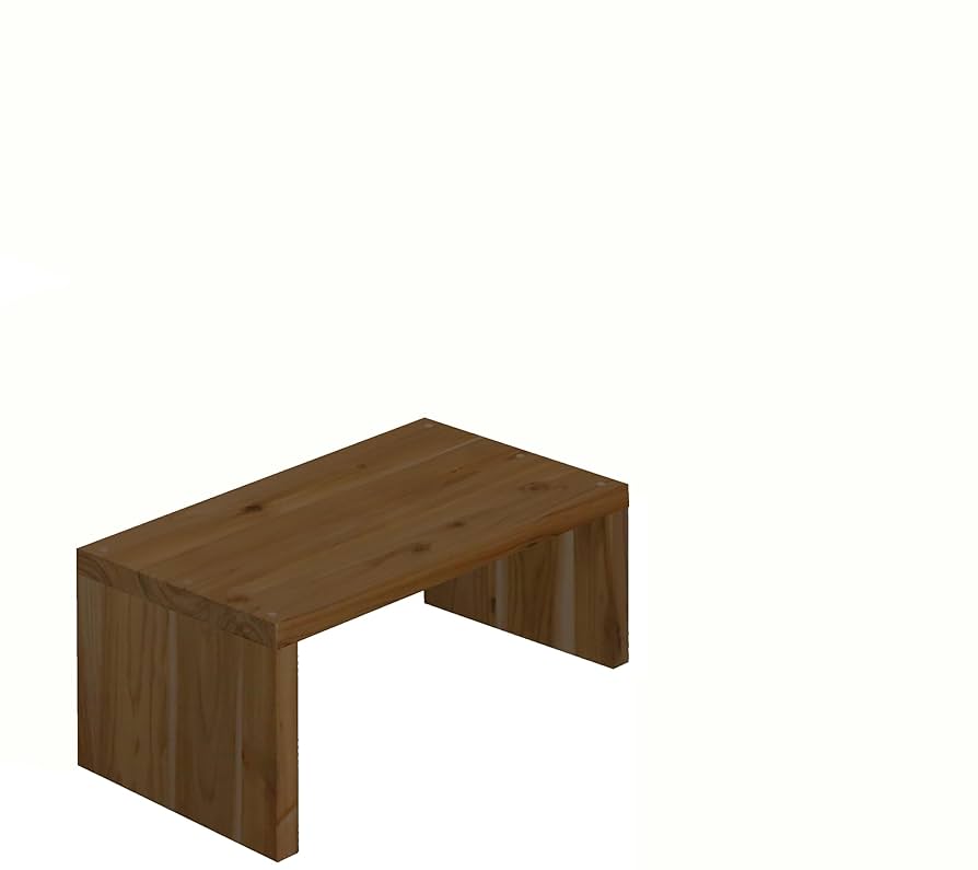 木製ディスプレイ棚 62cm x 30cm x 53cm 折りたたみ木製