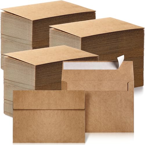 Image of Fainne 1000 Pack Kraft Envelopes for Invitation, 120 GSM,A4,4.25 X 6.25 in | Brown Envelopes for Invitation, 120 GSM Gift Card for Office, Wedding, Gift, Party, Baby Shower, Mailings