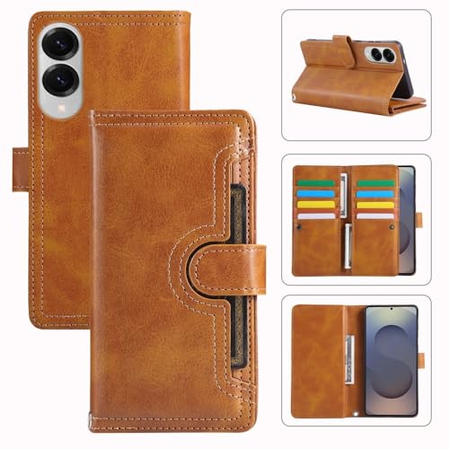 Coque Samsung S21 Plus orange résolvez le manque de place avec ce portefeuille cuir
