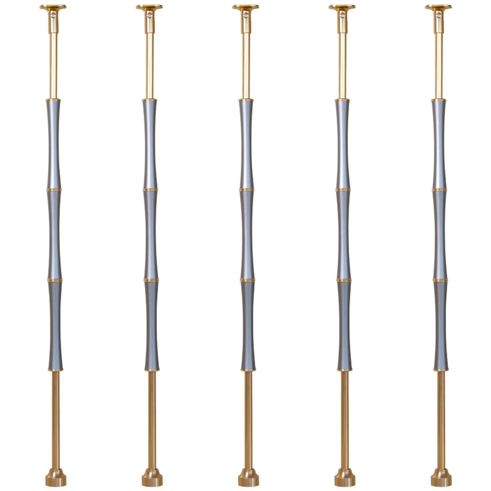 Balustres d'escalier en métal rond argenté 37" pour réparer une rampe instable