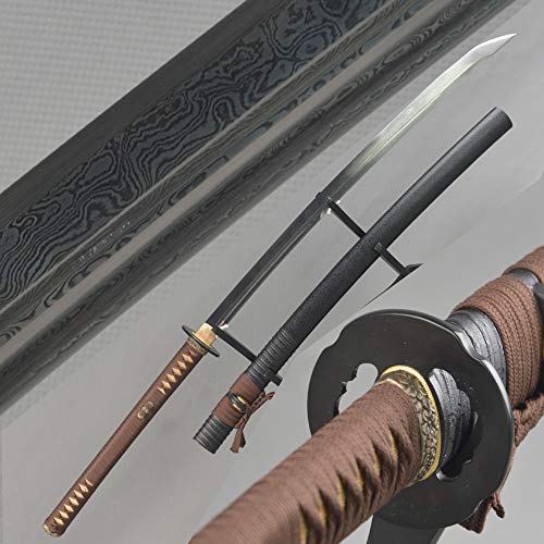 Damascus Folded Steel Katana Naginata Real Japanese Samurai Sword Very Sharp