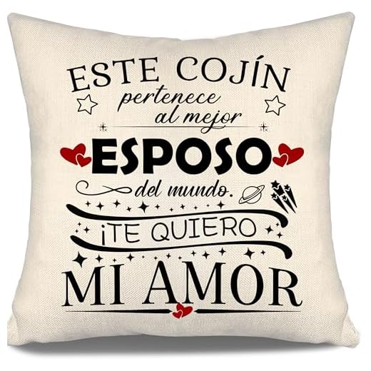 Aosumin Este cojín Pertenece al Mejor Esposo del Mundo ¡Te Quiero mi Amor Funda de Cojín para Marido Cumpleaños San Valentín Mejor Regalo para Marido (Marido-a)