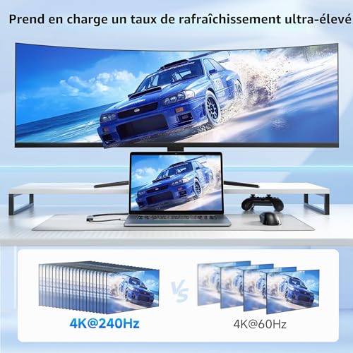 Adaptateur USB C vers HDMI 2.1 macOS iPhone compatible Thunderbolt 4 HDR 8K - 4