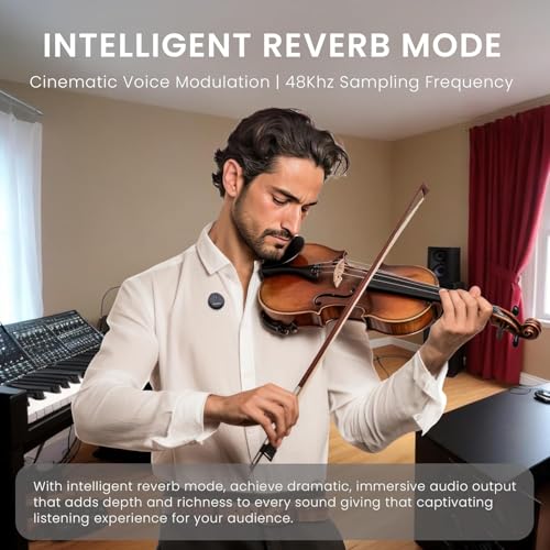 Image of CrossBeats Clip M02 AI Wireless Mic for YouTube Video Recording,iPhone 15 /16,Type C,Vlogging,Content Creation for iOS and Android,Collar Lavalier Lapel Bluetooth Mic Wireless Microphone (2026,New)