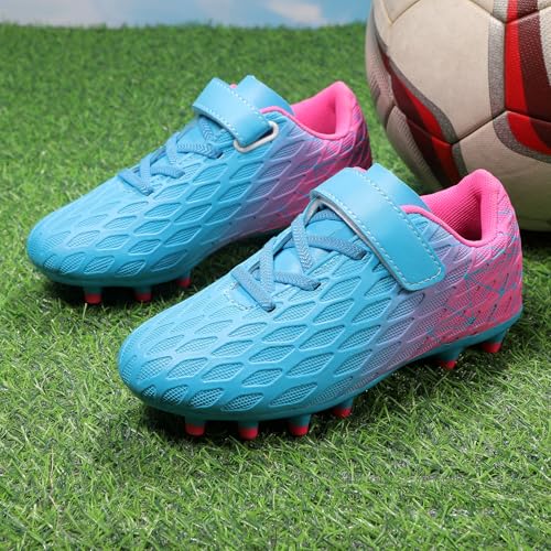 Soccer Cleats, Kids Firm Ground Football Shoes, Boys Girls Athletic Outdoor4