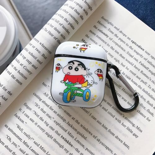 PANASA クレヨンしんちゃん AirPods Pro 用 ケース エアポッドプロ ケース 人気キャラクター エアポッドプロ ケース おしゃれ シンプル 収納ケース ワイヤレス充電対応 全面保護 落下防止 キズ防止 防水 防塵 カラビナ・キーチェーン付き