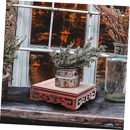 Socle bois affichage artisanat support theiere base elegante - 7