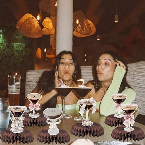 Centros de mesa de panal negro Martini NANAGALI para decoración de cumpleaños 9 uds 5