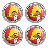 Add some fun to your latest craft project with this unique set of buttons. This set includes four (4) buttons. Each button has the design shown resin-topped for durability. Hand wash only. The buttons are made of metal. Each button is approximately 0...