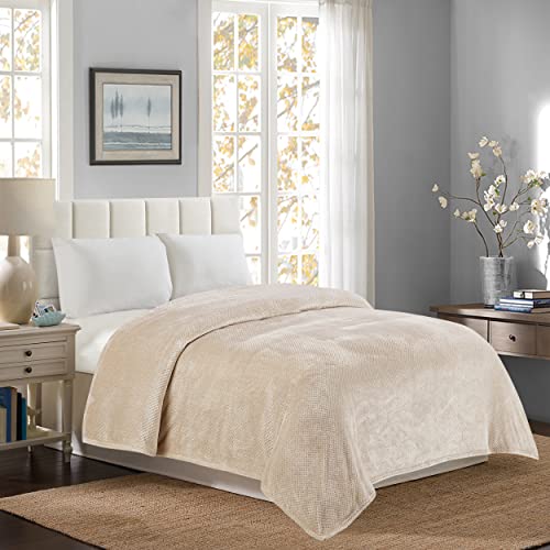 Thesis Fleece Blanket King Blanket For Bed Linen Waffle Blanket – Waffle Textured Microfiber Bed Blanket King Size Blanket Cozy Soft Blanket, 108X90 Inches #TOP1