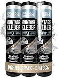 PROCREA® 3x Montagekleber 'Power Plus' [Kleben statt Bohren] Haftstarker...