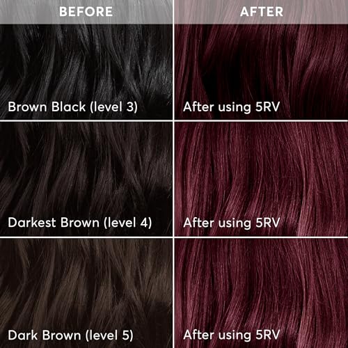 Image of Madison Reed Radiant Hair Color Kit - 5RV Dark Garnet Red with Vibrant Red Violet Tones (Rimini Garnet), Vivid Color Permanent Hair Dye | PPD-Free & Ammonia-Free, 2 Pack