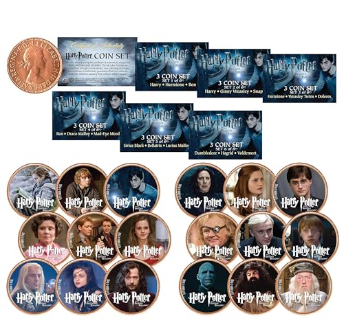 Harry Potter Deathly Hallows Colorized UK British Halfpenny Ultimate 18-Coin Set product thumbnail 2