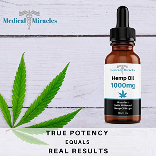Medical Miracles Hemp Oil - Relief, Quick Healing, Maximum Strength, 100% Natural Tincture May Relieve Muscle, Joint, Knee, Nerve | Fast Acting, Extreme Power (1000mg Hemp Oil) - Image 4