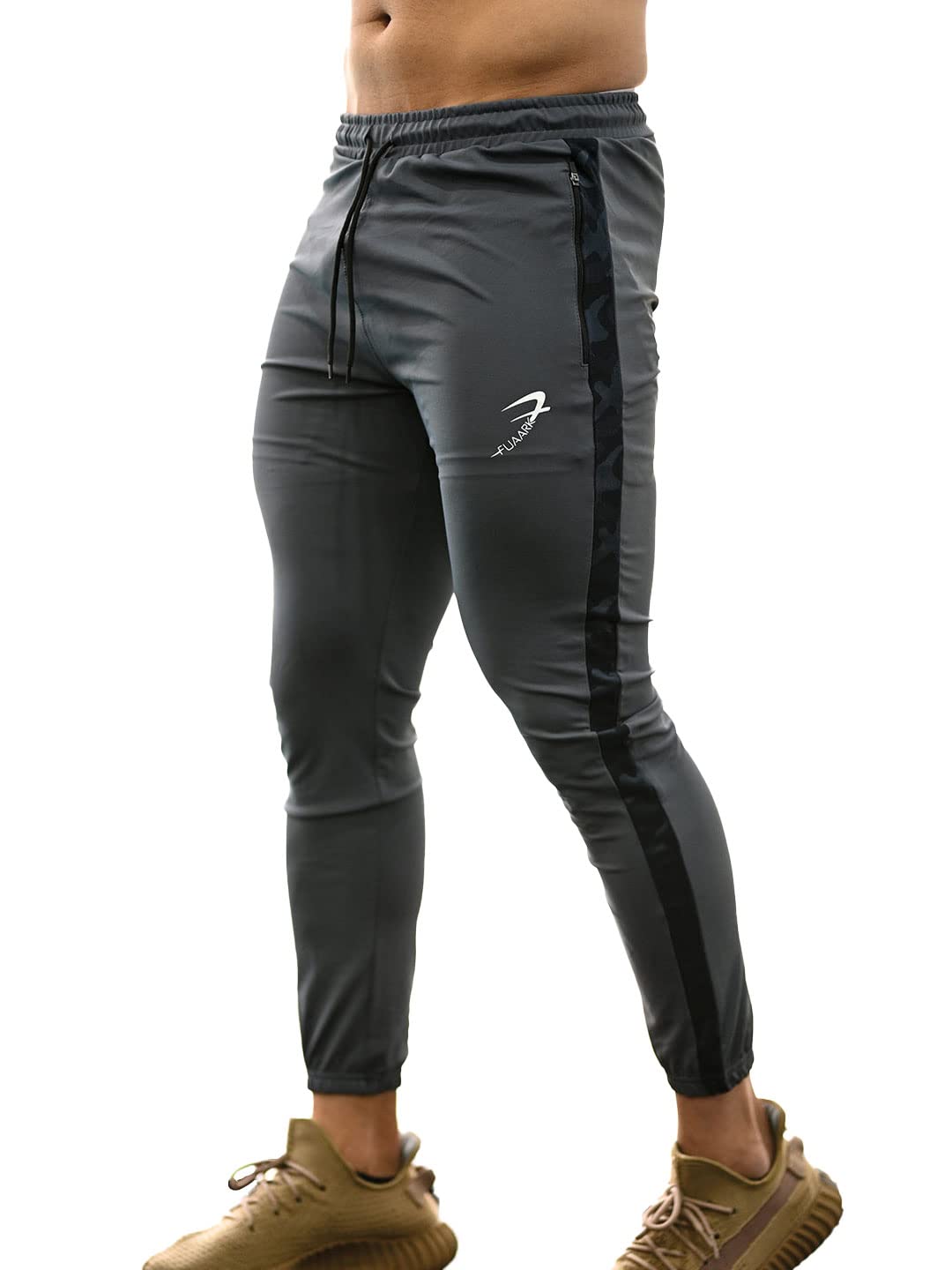 FUAARK Men's Gym & Sports Wear Stretchable Trackpant with Two Zipper Pockets-picture-22