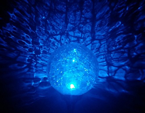 Solar Clear Crackle Glass Ball, Multi-Color Color Changing Led Light, Garden Decor Stake Yard Led Light #TOP5