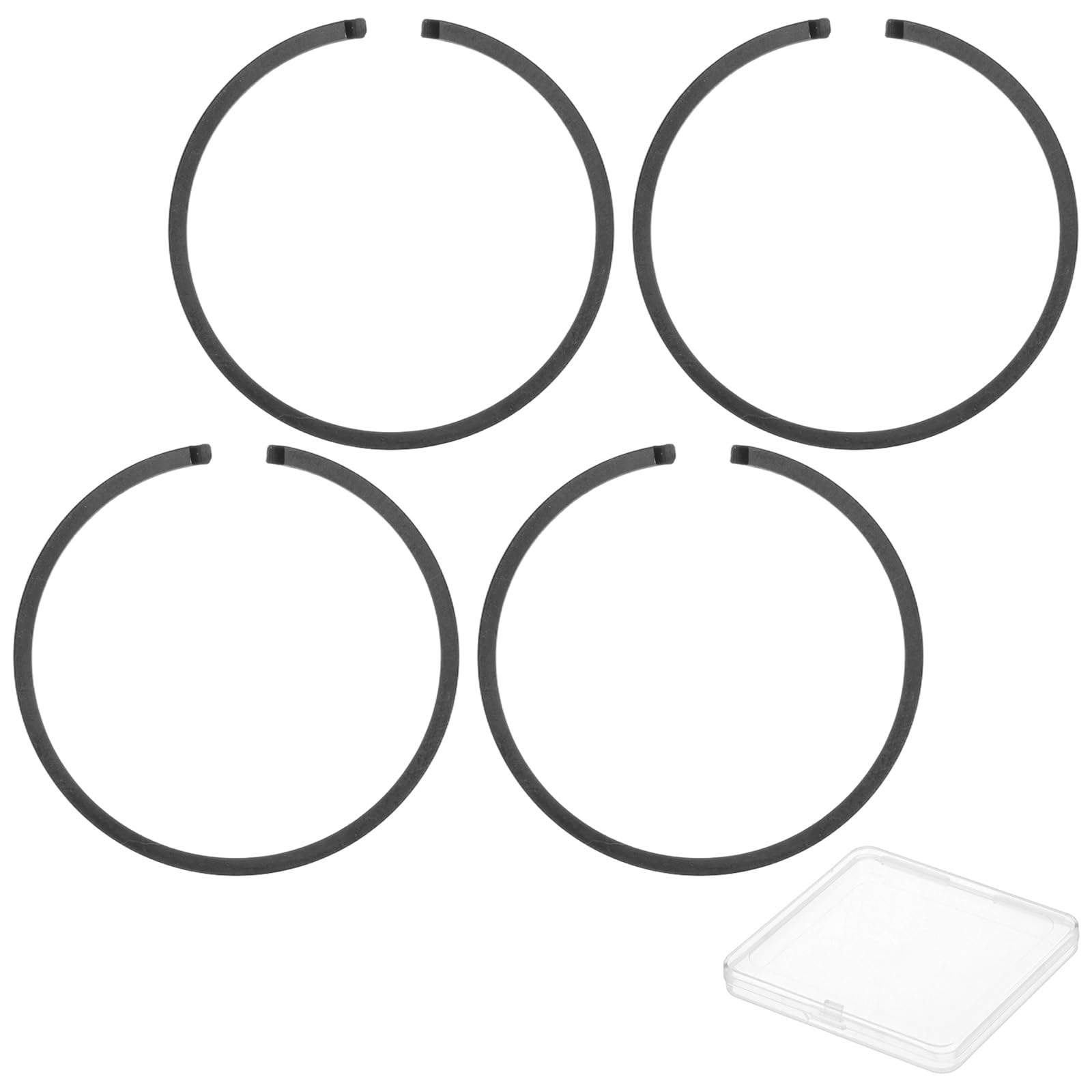 M METERXITY 2-Pack Engine Piston Rings Kit, 33mm x 1.5mm Thick Ductile Iron Piston Ring Set Standard Replacement for Small Engines/Motors/Machinery [Black] — image 1