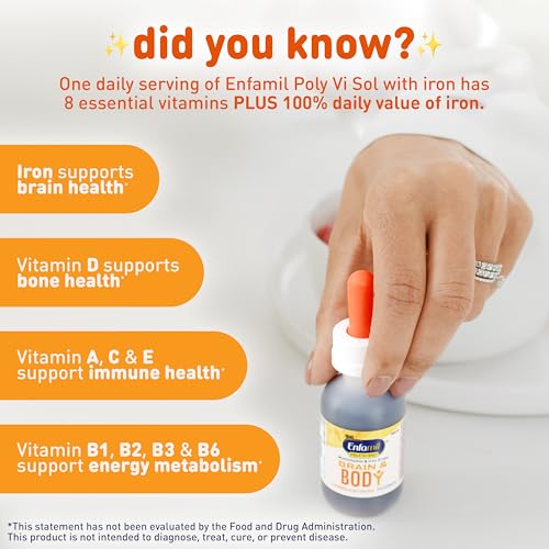 Enfamil Baby Vitamins Enfamil Poly-Vi-Sol 8 Multi-Vitamins & Iron Supplement Drops for Infants & Toddlers, Supports Growth & Development, 50 mL Dropper Bottle - image 4