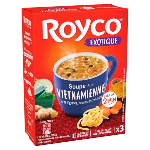 Repas réconfortant en 2 min avec la Soupe déshydratée ROYCO Nouilles Légumes