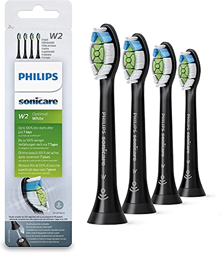 Têtes de brossage optimales noires Philips Sonicare compatibles manches pour remplacer vos brossettes