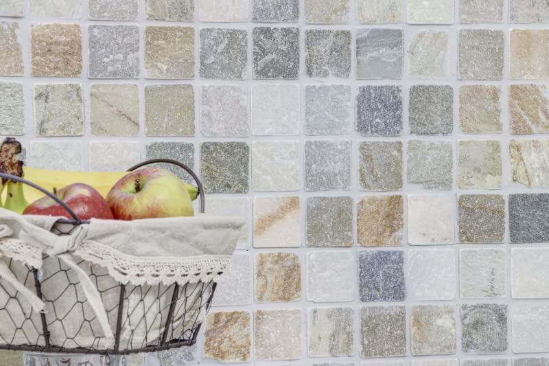 Mosaïque Travertin - Pierre naturelle - Beige - Brick Inula Chiaro