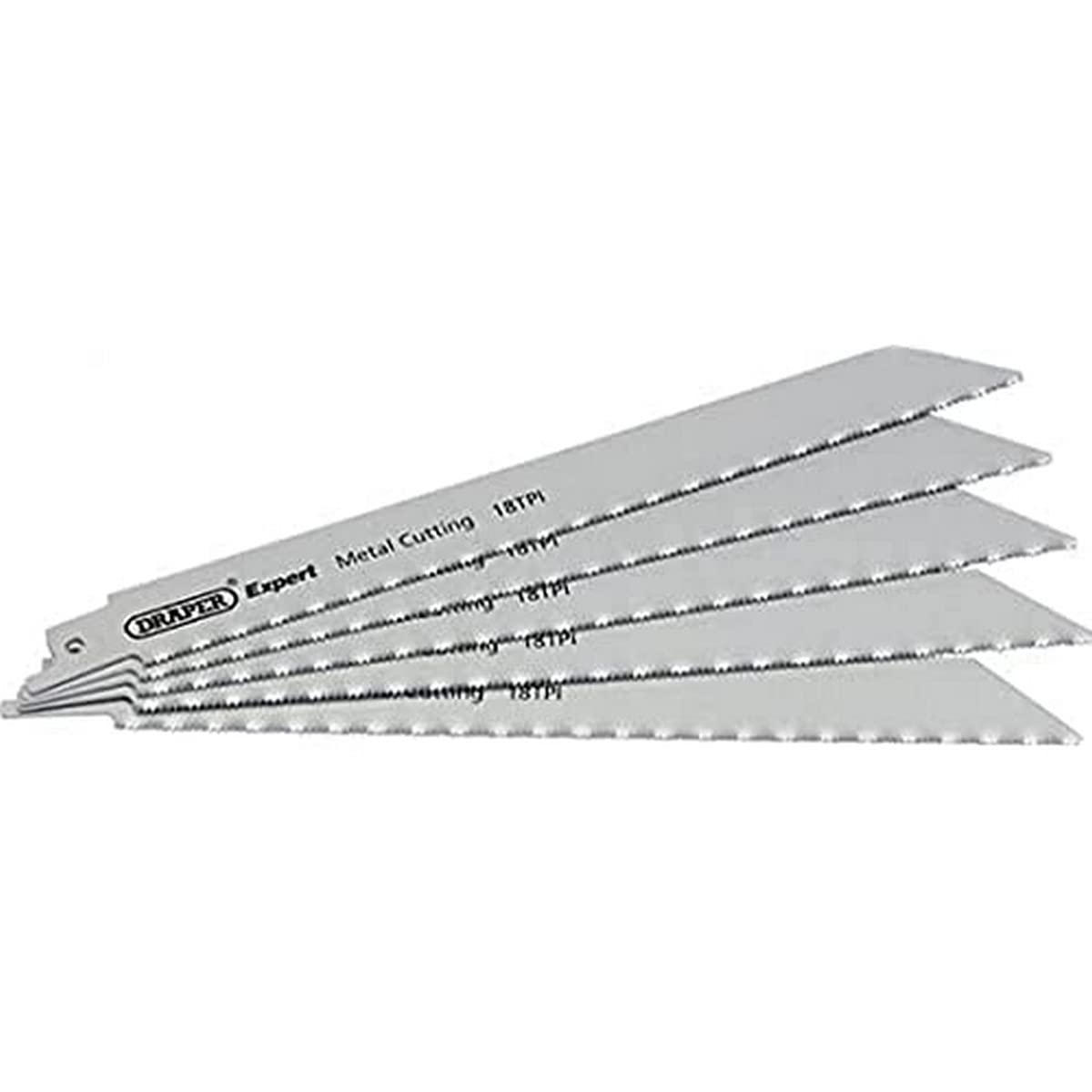 Draper Expert 02311 150 mm 24-Teeth-Per-Inch HSS Reciprocating Saw Blades for Metal Cutting (Pack of 5)